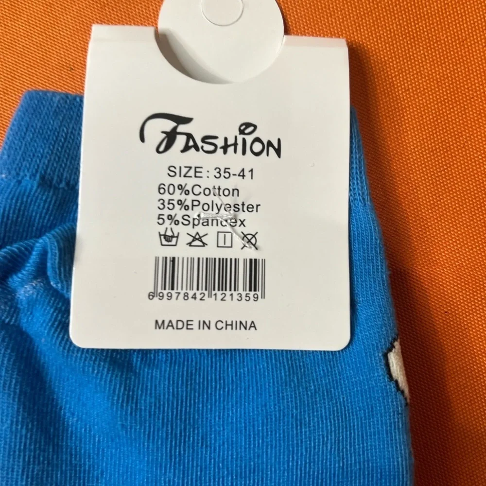 6/$25 Blue Cartoon Character Socks
